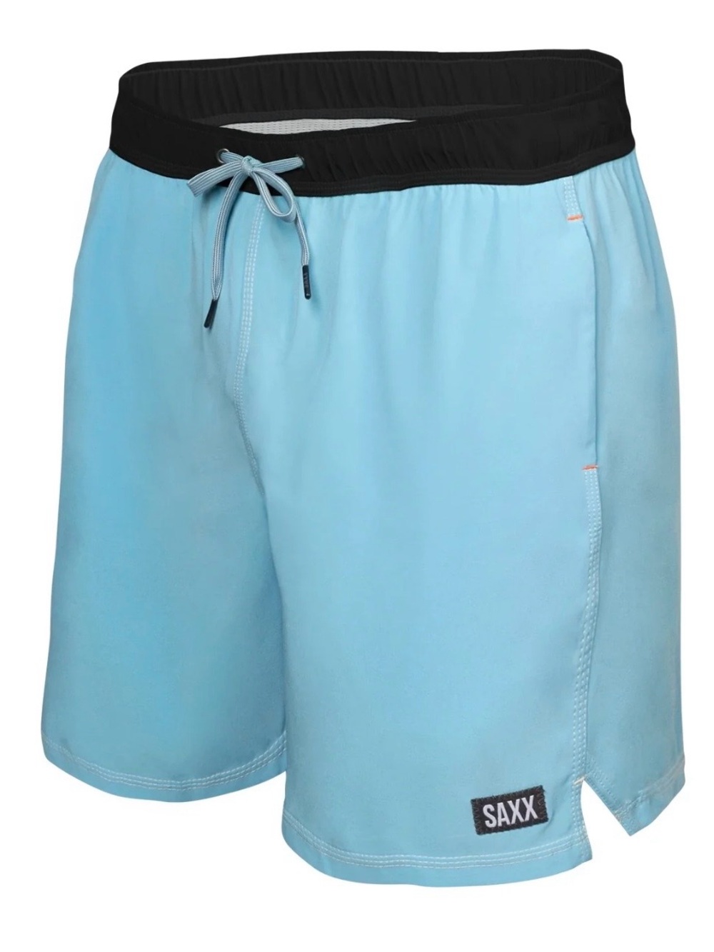 Saxx Light Blue Oh Buoy 2in1 men’s Swim Trunks with Black Waistband A0200